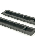 From The Anvil's Matt Black Art Deco Rectangular Pull - Privacy Set
