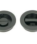 From The Anvil's Matt Black Plain Round Pull - Privacy Set