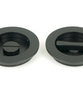 From The Anvil's Matt Black Plain Round Pull - Privacy Set
