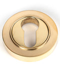 From The Anvil's Polished Brass Round Euro Escutcheon