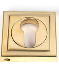 From The Anvil's Polished Brass Round Euro Escutcheon
