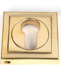 From The Anvil's Polished Brass Round Euro Escutcheon