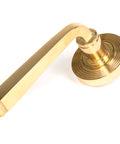 From The Anvil's Polished Brass Avon Round Lever on Rose Set (Unsprung)