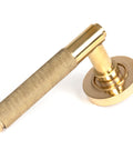 From The Anvil's Polished Brass Brompton Lever on Rose Set (Unsprung)