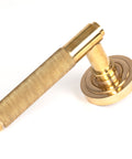 From The Anvil's Polished Brass Brompton Lever on Rose Set (Sprung)