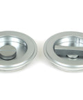 From The Anvil's Satin Chrome Art Deco Round Pull - Privacy Set