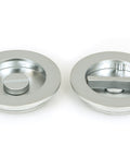 From The Anvil's Satin Chrome Plain Round Pull - Privacy Set