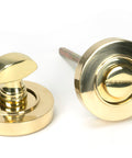 From The Anvil's Polished Brass Round Thumbturn Set