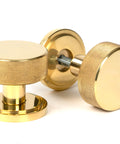 From The Anvil's Polished Brass Brompton Mortice/Rim Knob Set