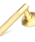 From The Anvil's Satin Brass Brompton Lever on Rose Set (Unsprung)