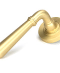 From The Anvil's Satin Brass Newbury Lever on Rose Set (Sprung)