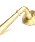 From The Anvil's Satin Brass Newbury Lever on Rose Set (Sprung)