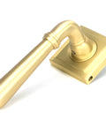 From The Anvil's Satin Brass Newbury Lever on Rose Set (Sprung)