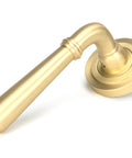 From The Anvil's Satin Brass Newbury Lever on Rose Set (Unsprung)