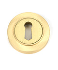 From The Anvil's Satin Brass Round Escutcheon