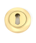 From The Anvil's Satin Brass Round Escutcheon