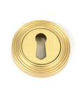 From The Anvil's Satin Brass Round Escutcheon