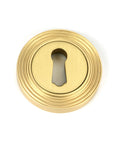 From The Anvil's Satin Brass Round Escutcheon