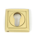 From The Anvil's Satin Brass Round Euro Escutcheon