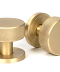 From The Anvil's Satin Brass Brompton Mortice/Rim Knob Set
