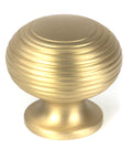 From The Anvil's Satin Brass Beehive Cabinet Knob