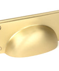 From The Anvil's Satin Brass Art Deco Drawer Pull