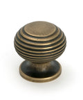 From The Anvil's Burnished Brass Beehive Cabinet Knob