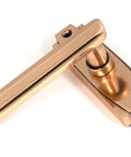 From The Anvil's Polished Bronze Art Deco Lever on Rose Set