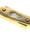 From The Anvil's Polished Brass Art Deco Euro Escutcheon Set
