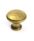 From The Anvil's Aged Brass Hammered Cabinet Knob