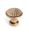 From The Anvil's Polished Bronze Hammered Cabinet Knob
