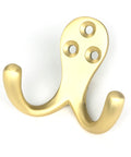 From The Anvil's Satin Brass Celtic Double Robe Hook
