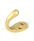 From The Anvil's Satin Brass Celtic Single Robe Hook