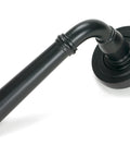 From The Anvil's Matt Black Newbury Lever on Rose Set (Unsprung)