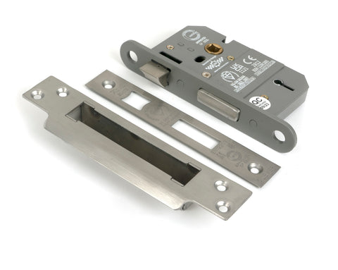 From The Anvil's Satin Chrome 5 Lever BS Sash Lock KA