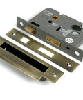 From The Anvil's Aged Brass Euro Profile Sash Lock