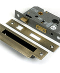 From The Anvil's Aged Brass Euro Profile Sash Lock
