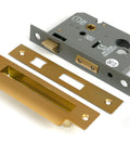 From The Anvil's Satin Brass Euro Profile Sash Lock