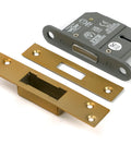 From The Anvil's Satin Brass BS 5 Lever Deadlock KA