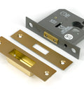 From The Anvil's Satin Brass Euro Profile Deadlock