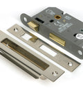 From The Anvil's Polished Nickel Heavy Duty Bathroom Mortice Lock