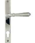 From The Anvil's Polished Marine SS (316) Reeded Slimline Lever Espag. Lock Set