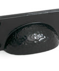 From The Anvil's Black Hammered Art Deco Drawer Pull