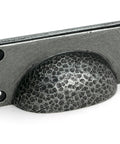 From The Anvil's Pewter Patina Hammered Art Deco Drawer Pull