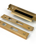 From The Anvil's Satin Brass ½" Rebate Kit for Sash Lock