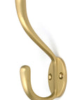 From The Anvil's Satin Brass Newbury Hat & Coat Hook