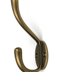 From The Anvil's Burnished Brass Newbury Hat & Coat Hook
