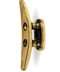 From The Anvil's Aged Brass Marine Cleat Hook