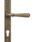 From The Anvil's Burnished Brass Newbury Slimline Lever Espag. Lock Set