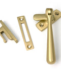 From The Anvil's Satin Brass Locking Newbury Fastener